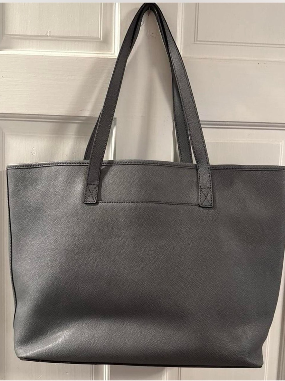 Michael Kors Gray Tote with Silver MK Emblem - Picture 2 of 4